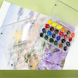 Bview Art <span class=keywords><strong>Palette</strong></span> d'<span class=keywords><strong>aquarelle</strong></span> portable 24 grilles <span class=keywords><strong>Mini</strong></span> plateau de mélange de peinture acrylique de voyage Boîte à palettes en plastique magnétique - Product Image 4
