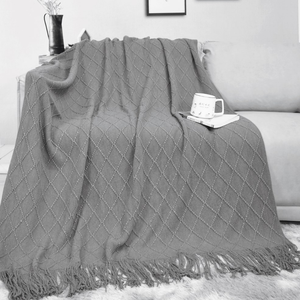 Jeter fil couverture avec gland pour lit canapé Plaid voyage <span class=keywords><strong>voiture</strong></span> avion couvertures doux mur <span class=keywords><strong>tapisserie</strong></span> couvre-lit - Product Image 3