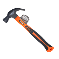 Marteaux à griffes en acier WEDO 16oz avec manche en fibre de verre, qualité industrielle