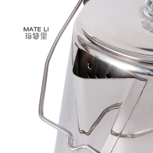 Cafetera duradera de acero inoxidable para acampar, cafetera para exteriores, percolador de café de acero inoxidable para 14 tazas - Product Image 3