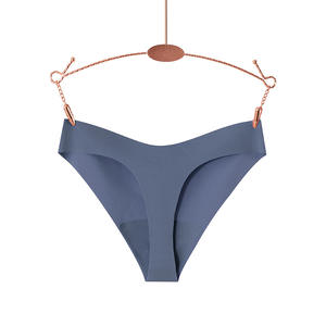 Lingerie Low Waist V-sheet Ice Silk Seamless Thong Women Maillard Fashion Style T Pants Wholesale - Product Image 6