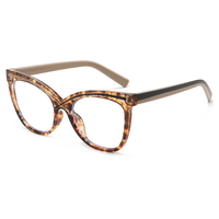 Twooo T1637 Nouvelles lunettes de soleil légères de luxe simples à œil de chat, ligne des sourcils, personnalité, lunettes plates rétro, grande monture, anti-lumière bleue