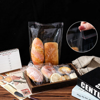 Sacs d'emballage individuels en plastique transparent OPP de qualité alimentaire pour pain, croissants, sandwichs, toasts, beignets, biscuits, avec adhésif