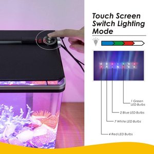 Bộ <span class=keywords><strong>Kit</strong></span> Bể Cá Mini Hygger Smart 4 Gallon, Bể Cá Để Bàn Nhỏ Có Nắp, Bơm Lọc, Lõi Lọc dành cho Cá Ốc, Cá Nhiệt Đới - Product Image 3