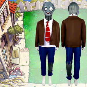 Costume de cosplay Plants Vs Zombies, ensemble complet, unisexe, polyester, été 2024, Halloween, jeu d'anime, tenue de jeu de rôle - Product Image 1