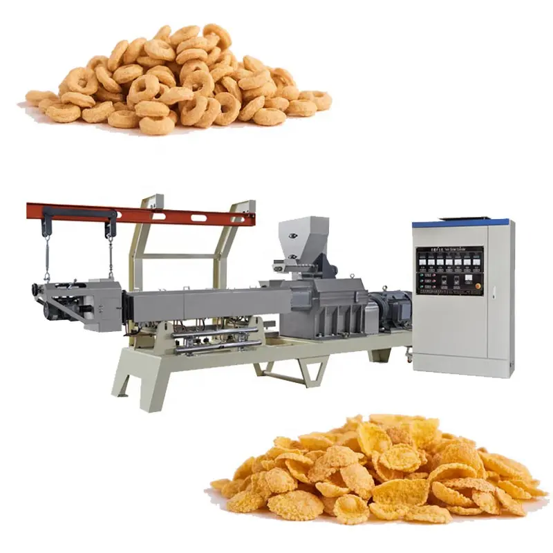 Doppels ch necken extruder Preise Puffed Corn Chips Snacks Lebensmittel herstellungs maschine Puff Snack Food Extruder Maschinen
