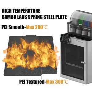 Bambulab 2025 Nouveau produit 257x257mm Plaque de construction en tôle d'acier à ressort Compatible avec l'imprimante 3D H1H <span class=keywords><strong>PEY</strong></span> Feuille A1 X1C P1S - Product Image 5