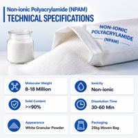 Agent de déshydratation des boues PAM (polyacrylamide non ionique) pour le forage pétrolier, poudre à 99 % de pureté