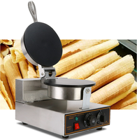 Machine à cornets de crème glacée électrique commerciale machine à cônes tacos gaufres à plaque unique machine à gaufres à tasse de crème glacée à bon prix