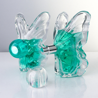 Flacon de parfum en verre unique en forme de papillon de 100 ml avec pompe à sertir de 15 mm, flacons de parfum vides, OEM ODM