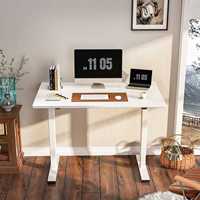 Bureau ergonomique à hauteur réglable à 2 pieds, design convertible moderne, fabriqué en Chine
