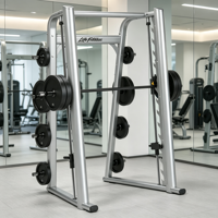 Machine Smith Commerciale Réglable en Acier, Équipement d'Entraînement Multifonctionnel pour Haltères, Idéal pour la Musculation en Salle de Sport