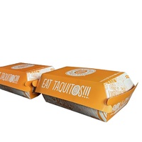 Grande boîte à hamburger biodégradable à emporter emballage en papier pour hot-dog longue boîte à clapet pour hamburger