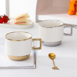 European <b>Ceramic</b> <b>Cup</b> Niche Design Coffee Mugs Gold Plated - Product Image 5