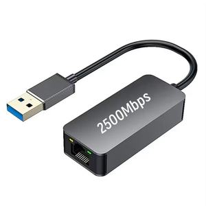 2500Mbps USB 3.2 Gen1 để <span class=keywords><strong>Ethernet</strong></span> Adapter 2.5Gbps USB 3.0 để RJ45 Mạng Máy Tính Lan Dongle cho Máy tính xách tay Mac XPS cửa sổ chromeos - Product Image 1