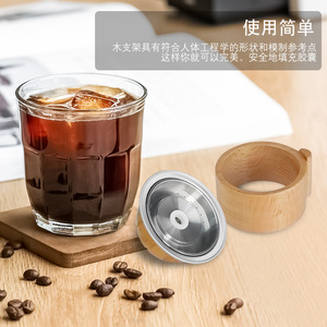 เวอร์ทูโอลินชุดแคปซูลกาแฟแบบใช้ซ้ำได้ถ้วยครึ่งวงกลมสแตนเลสสำหรับเครื่องชงกาแฟเอสเปรสโซสไตล์ย้อนยุคหรูหรา - Product Image 2