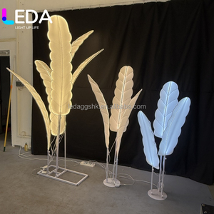 LEDA Wedding Props <b>Led</b> Plantain <b>Tree</b> Road Lead <b>Lights</b> Leaf <b>Tree</b> Walkway Stand Leading Lamp For Party Hall Stage Layout Backdrop - Product Image 2
