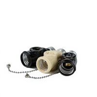 Douille E27 avec interrupteur à bascule et prise, support de lampe en bakélite, adaptateur à vis 240V pour la décoration intérieure et l'exportation