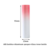 Bouteille de parfum de luxe en ABS rechargeable en format de poche de 8ml personnalisée en gros Bouteille de couleur dégradée