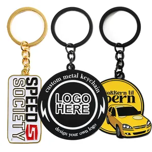 Customized Name Keyholders Promotional Gift Keychains Supplier Metal Keyring Custom Zinc Alloy 2D/3D Key Chain Soft Hard Enamel Custom Logo Metal Keychain