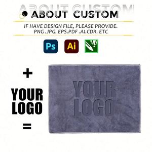 Wholesale Microfiber Soft Plush Double Sided Cleaning Cloth <b>Pad</b> Towel for Car Wash With Customized Logo - Product Image 4