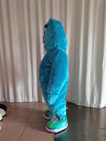 Costume de mascotte de monstre bleu de personnage de dessin animé à fourrure le plus vendu à vendre costumes de dessin animé pour l'événement de promotion des vacances