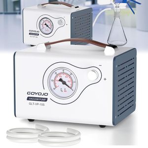 Oilless <b>Vacuum</b> <b>Pump</b> 15L Min Dual Adjustable Flow Portable Quiet Diaphragm <b>Pump</b> for Lab Filtration and Epoxy Mold Oilless <b>Vacuum</b> - Product Image 1