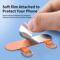 Patch universel pour lanière de téléphone avec anneau en D en acier inoxydable, languette d'attache pour téléphone portable en forme de corde, clip de téléphone en métal