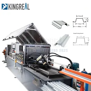 Máquina formadora automática de rolos de canal Furring em forma de L, ângulo/perfil de canal em U, máquina para fazer canais de teto