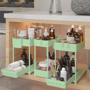 Scaffale da <span class=keywords><strong>Cucina</strong></span> Verde Chiaro Impilabile per Bottiglie di Condimenti e Barattoli, Organizzatore <span class=keywords><strong>Salvaspazio</strong></span> - Product Image 6