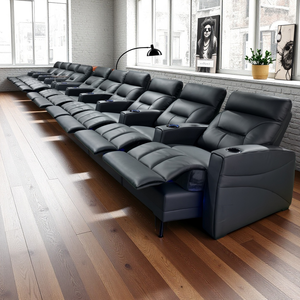 كرسي مسرح منزلي فاخر أفضل جودة كرسي جلد كهربائي للمقعد قوة سينما منزلية أرائك أفلام بتصميم حديث - Product Image 3