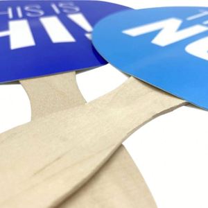 Promotion Paper Handheld Fan Outdoor Advertising Custom Portable Hand Fans With Logo - Product Image 3