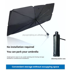 Parasole Auto di Lusso in Fibra di Poliestere Argento, Protezione Solare Estiva per Parabrezza Anteriore, Isolamento Termico, Pieghevole Rapido - Product Image 4