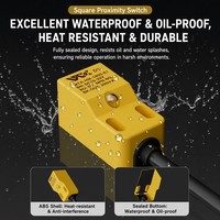 Sensor Proximity Switch WTX Tipe Pendek Persegi untuk Ruang Instalasi Sempit pada Penggunaan Mesin Kontrol Pintu dan Lift Otomatis