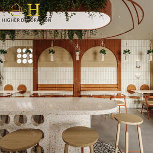 Meubles pour café Ins <span class=keywords><strong>Nice</strong></span> personnalisés, banquette de restaurant en bois de couleur claire, ensemble canapé, café, restaurant, table <span class=keywords><strong>à</strong></span> manger et chaises - Product Image 3