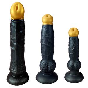 Alien Shaped flüssiges Silikon Spielzeug für Erwachsene Weiche realistische dicke Schwanz Dildo Saugnapf Metallic Attraktive Farbe Sexspielzeug - Product Image 6