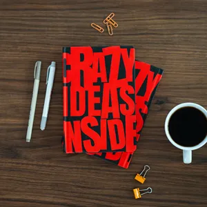 Carnet à couverture rigide ligné A5 Be Online Red Crazy 14x21 cm 192 pages Agenda quotidien 100 feuilles Reliure à feuilles mobiles Collection de mots - Product Image 2