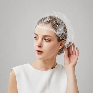 Kit d'outils jetables et durables pour la coloration et la permanente des cheveux, 4 pièces en emballage individuel : Cape de coloration, Gants, Protège-oreilles, Bonnet de douche - Product Image 4