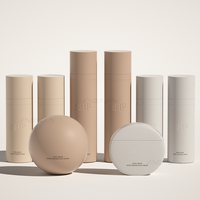 Emballage cosmétique de luxe Kim Skin Care pour baume à lèvres, gommage, crème visage, pot en forme de boule blanche 30ml 50ml