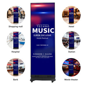 Hochwertiger Indoor-Standfuß mit 3-fach Faltbarem Poster LED-Werbegerät Rollender LED-Werbefernseher - Product Image 5