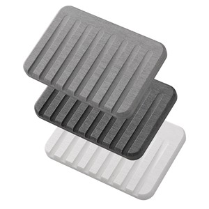 Jabonera de <span class=keywords><strong>ducha</strong></span> de baño de diatomita de lujo Jabonera de almacenamiento con drenaje Oem - Product Image 5