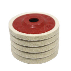 דיסק שיוף צמר בינוני באיכות גבוהה 100 מ\\\"מ בעובי 10 מ\\\"מ למטחנה זוויתית - ליטוש/שיוף נירוסטה/זכוכית/שיש OEM - Product Image 1