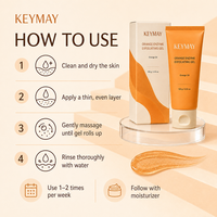 Crème exfoliante enzymatique à l'orange pour le visage et le corps, élimination douce des peaux mortes, tous types de peau, marque privée féminine, soins de la peau OEM/ODM