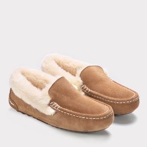 Mocassins de conduite en daim cousus main pour femme avec semelle en caoutchouc texturé, doublure et semelle intérieure en fausse fourrure, chaussures de voiture douces et chaudes pour l'hiver et l'automne - Product Image 4