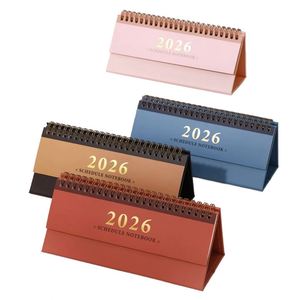 Practical 2026 Mini Standing <b>Table</b> Calendar Twin Wire Binding Digital Printing Display for School - Product Image 5