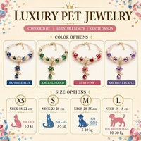 Collier pour chat avec pierres brillantes, accessoire de luxe pour animaux de compagnie, collier à perles de cristal pour chat, convient à tous les chats, taille réglable