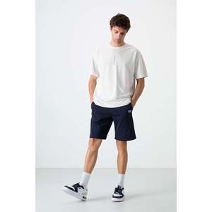 Shorts pour hommes Air Jones Amos Indigo imprimés - Tissu double face en mélange de coton décontracté pour l'été - Modèle 81246 - Product Image 5