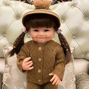 NPK 22 pouces, corps en Silicone, bébé Reborn, <span class=keywords><strong>poupée</strong></span> pour enfant en bas âge, fille debout, réaliste, toucher doux, <span class=keywords><strong>poupée</strong></span> de haute qualité, cadeaux de noël - Product Image 1