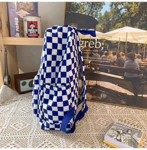 Version coréenne de ins rétro classique hit couleur plaid mâle et femelle couples étudiant sac à dos japonais sauvage cartable femme - Product Image 4