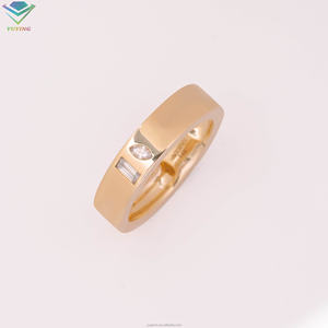 Anillos de Boda y Aniversario Personalizados de Plata de Ley S925 Chapados en Oro Clásico con Corte Brillante Redondo de 0.5-1.5ct, Cultivados en Laboratorio CVD/HPHT - Product Image 1